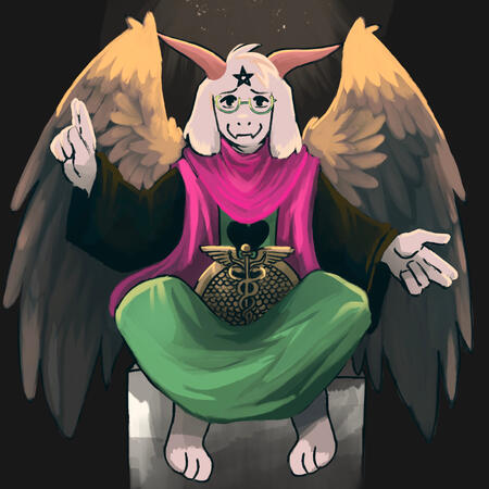 Baphomet Ralsei by an anonymous artist